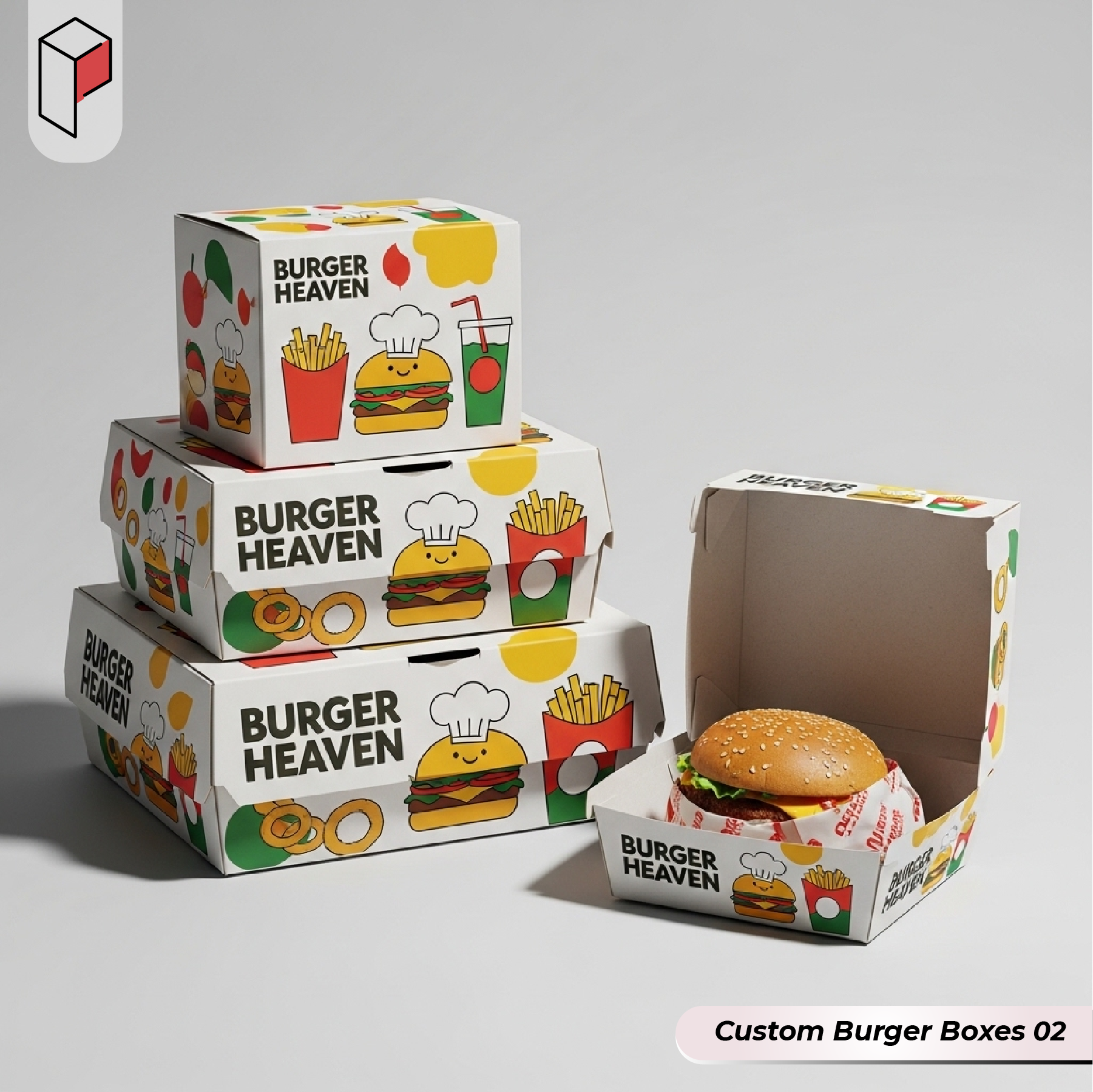 Custom Burger Boxes with logo (2)
