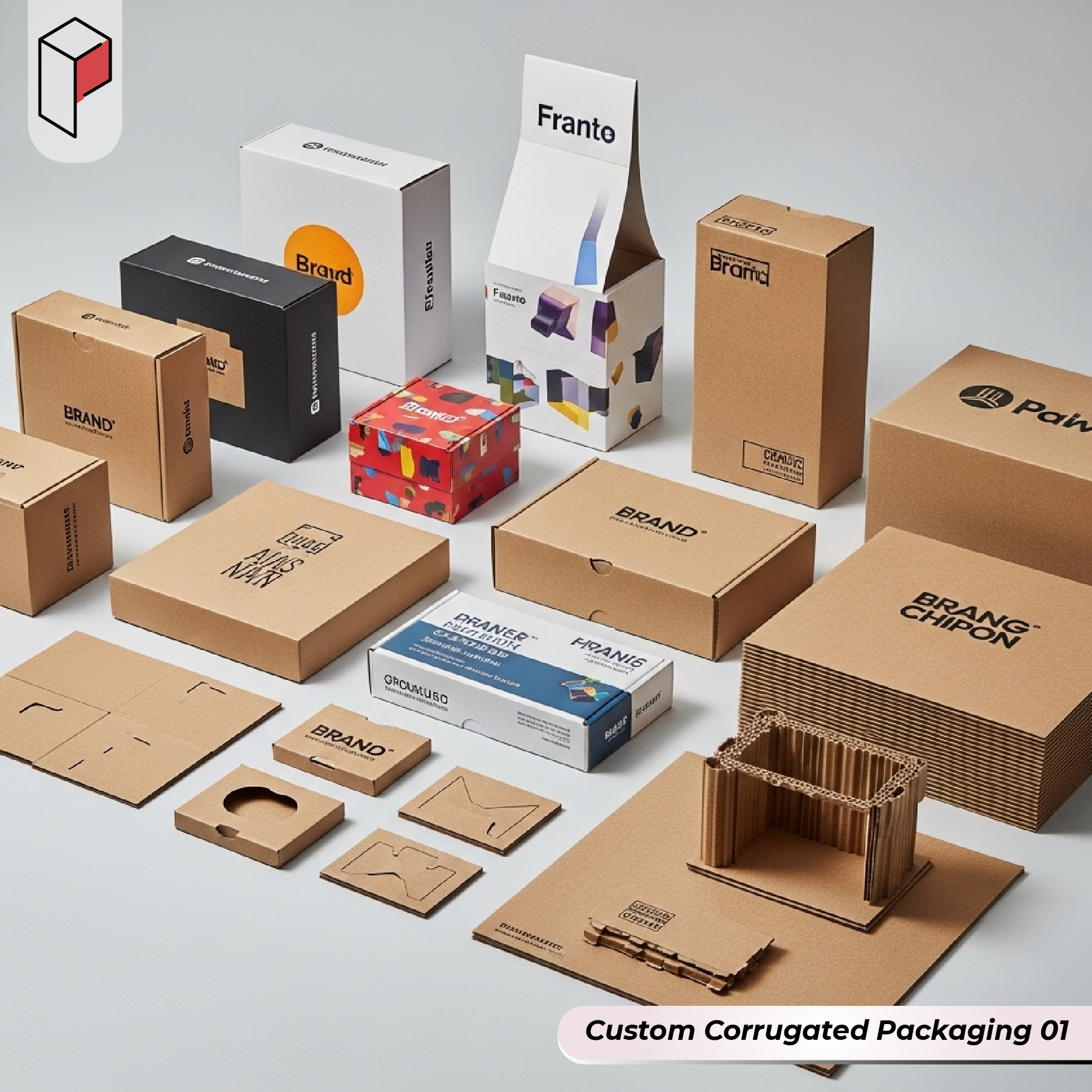 Custom Corrugated Packaging with logo (1)