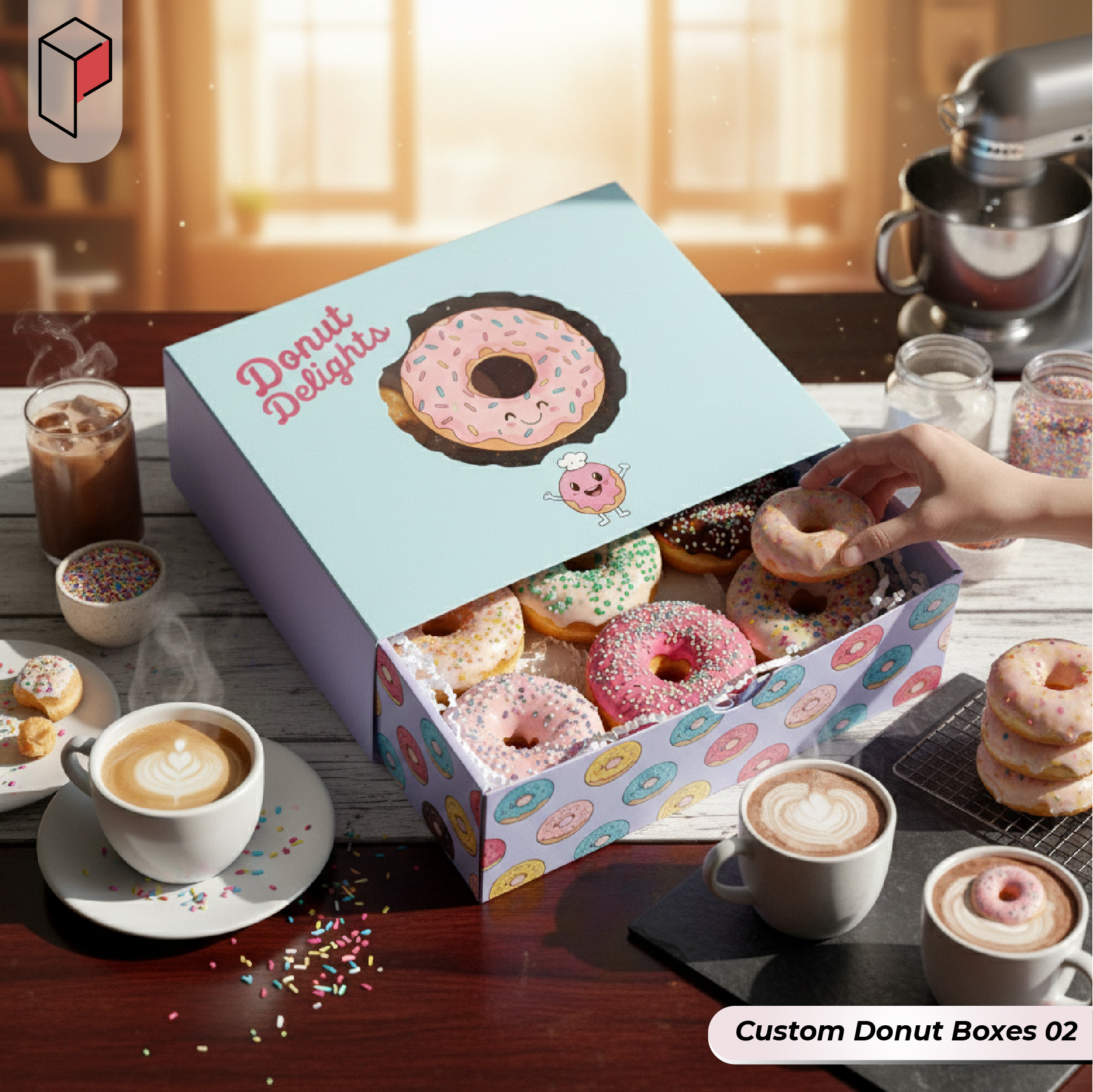 Custom Donut Boxes with logo (2)