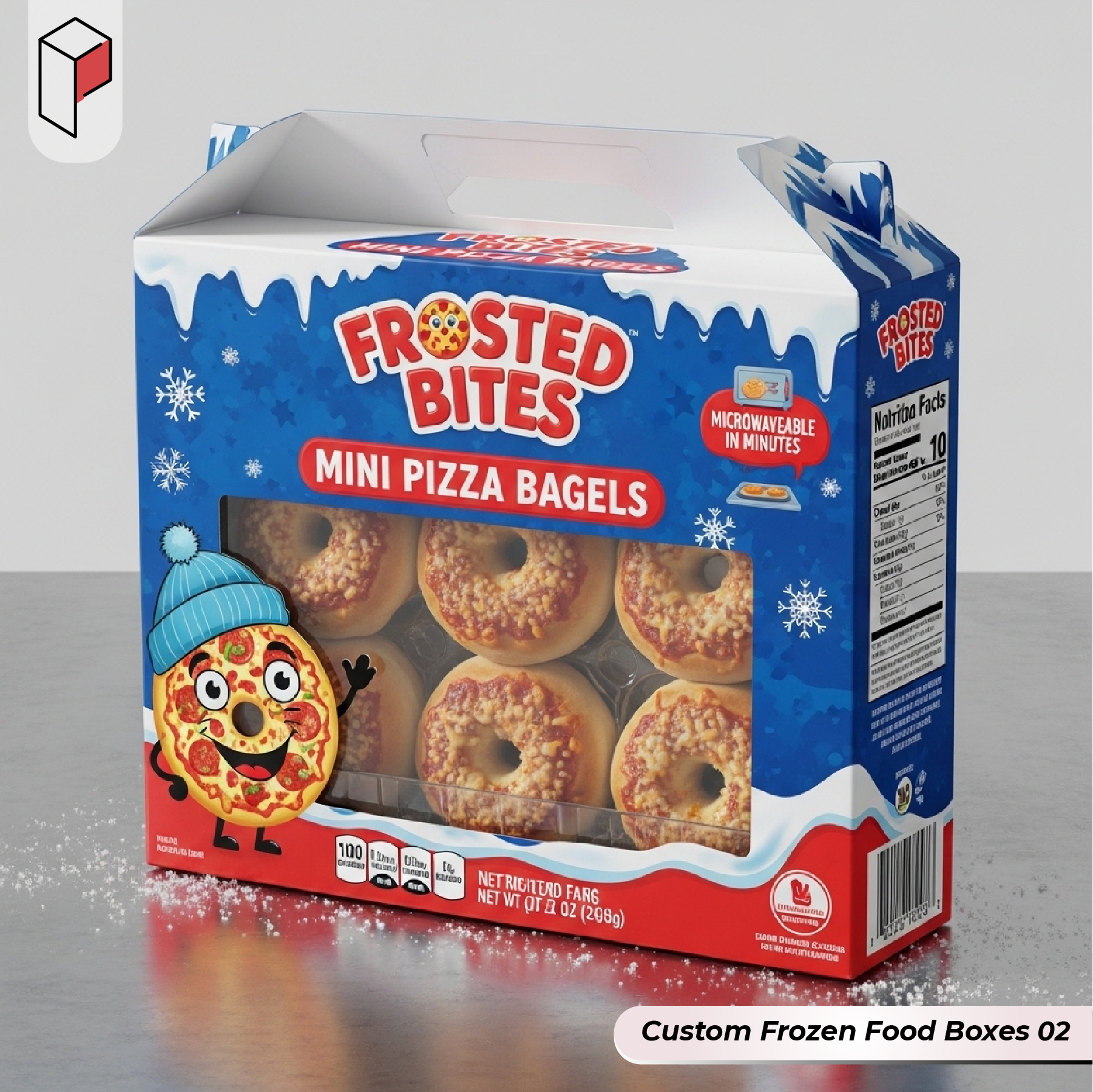 Custom Frozen Food Boxes with window (2)