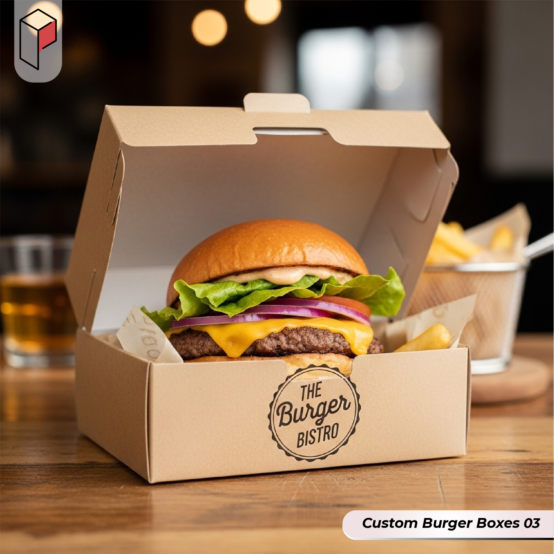 Custom cardboard Burger Boxes (3)