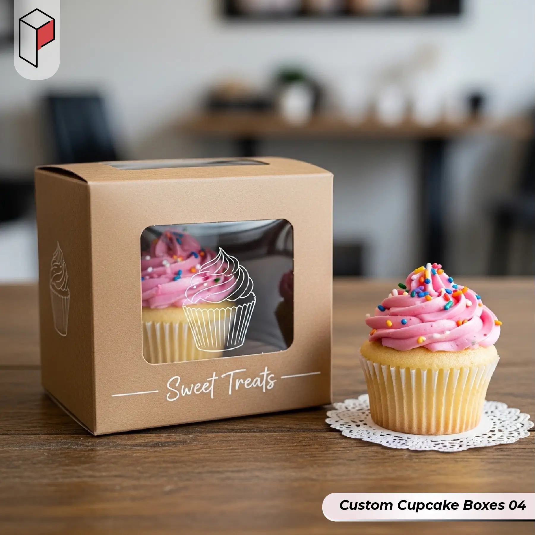 Custom Printed Cupcake Boxes (4)