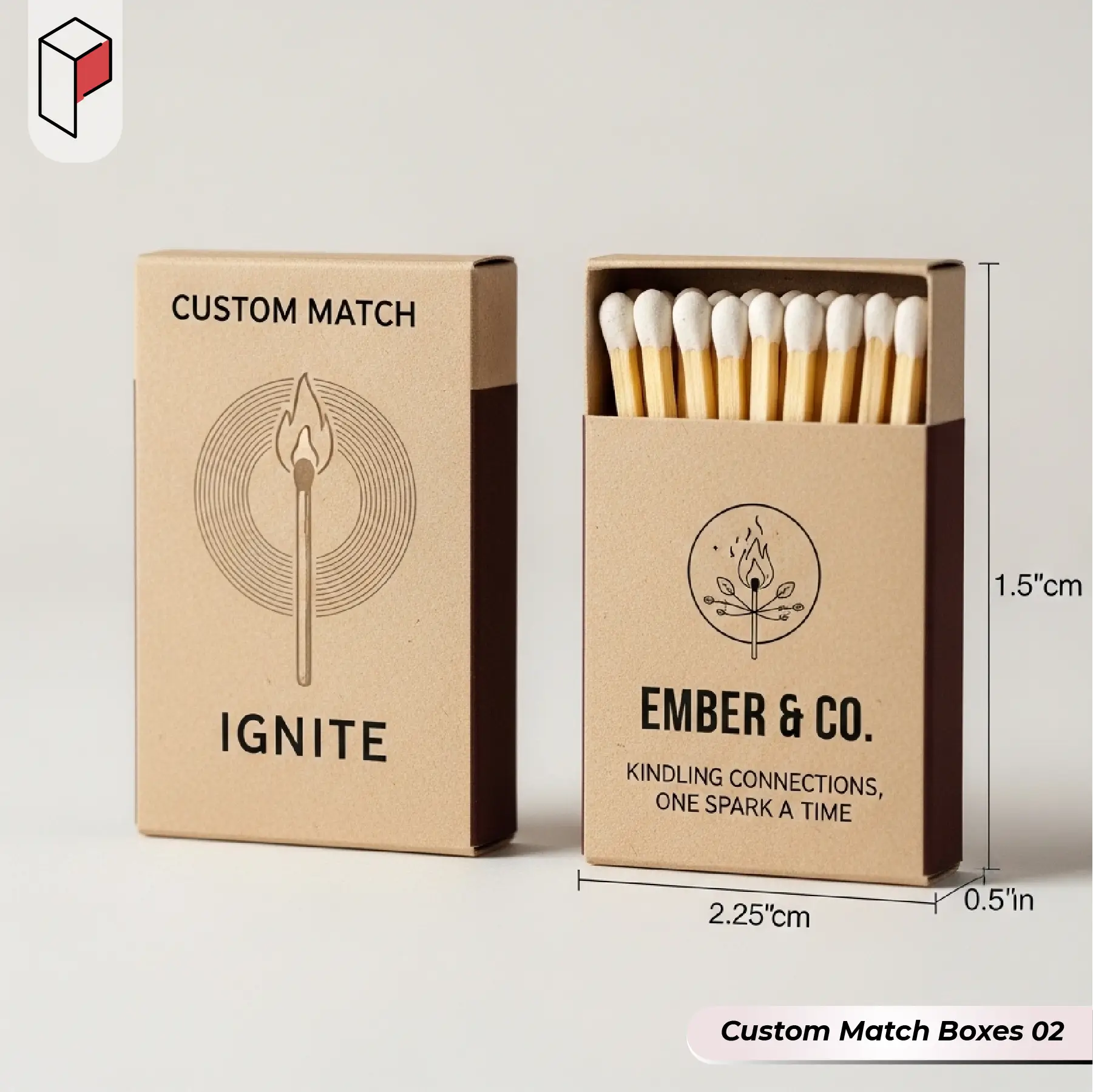 Custom kraft Match Boxes (2)