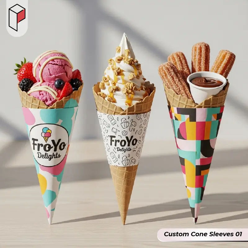 Custom printed Cone Sleeves (1)