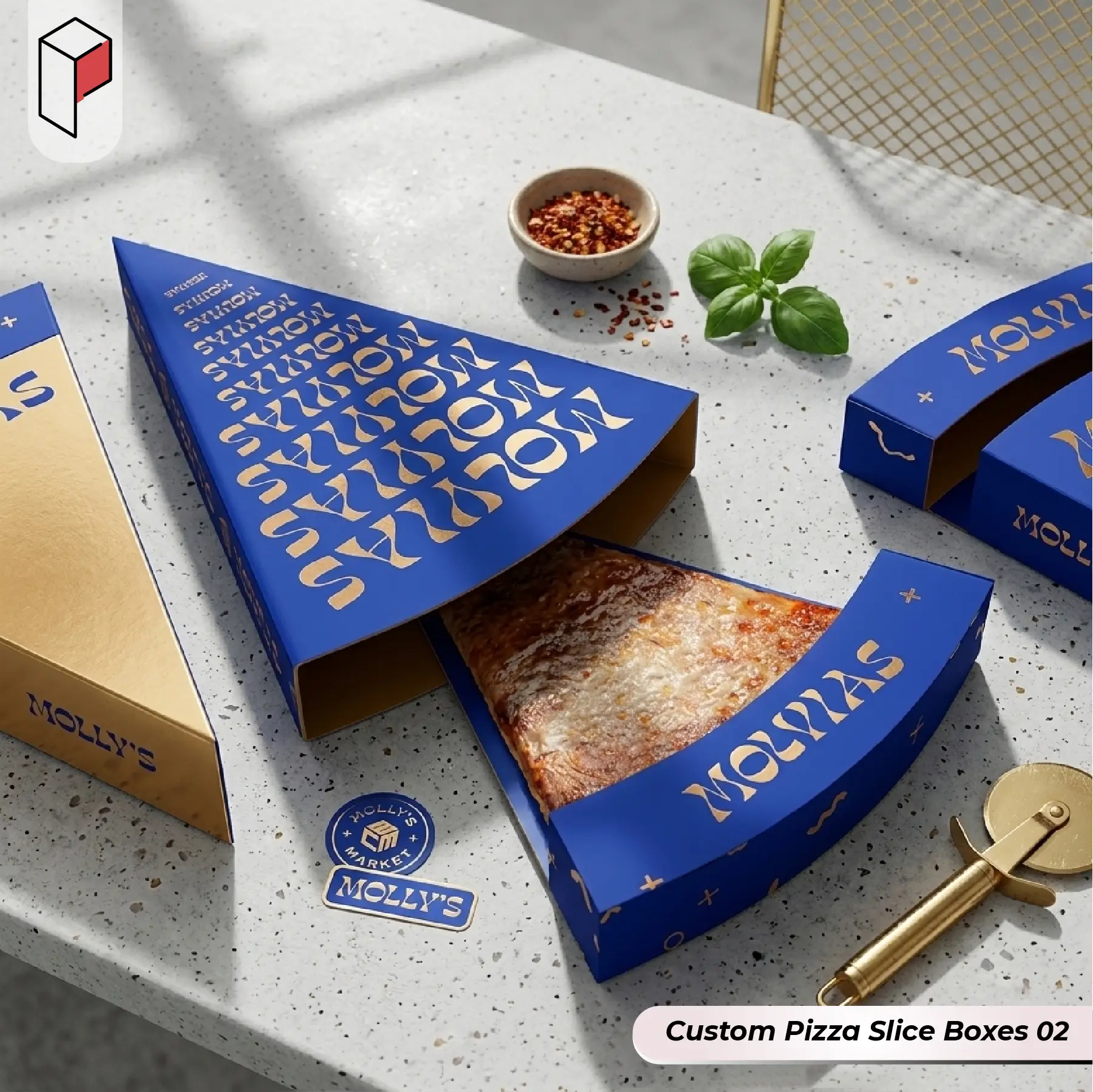 Custom printed Pizza Slice Boxes (2)