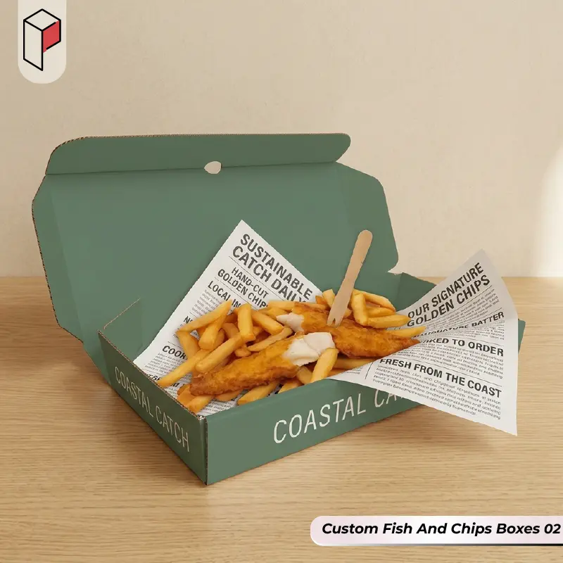 Custom Fish And Chips Boxes Wholesale 02