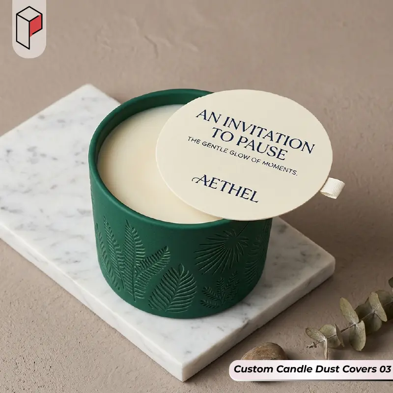 Custom Candle Dust Covers With Logo 03