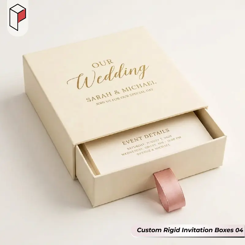 Custom Rigid Invitation Boxes With Logo 04