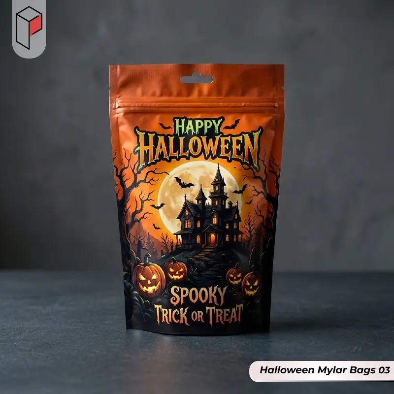Printed Halloween mylar bags 03