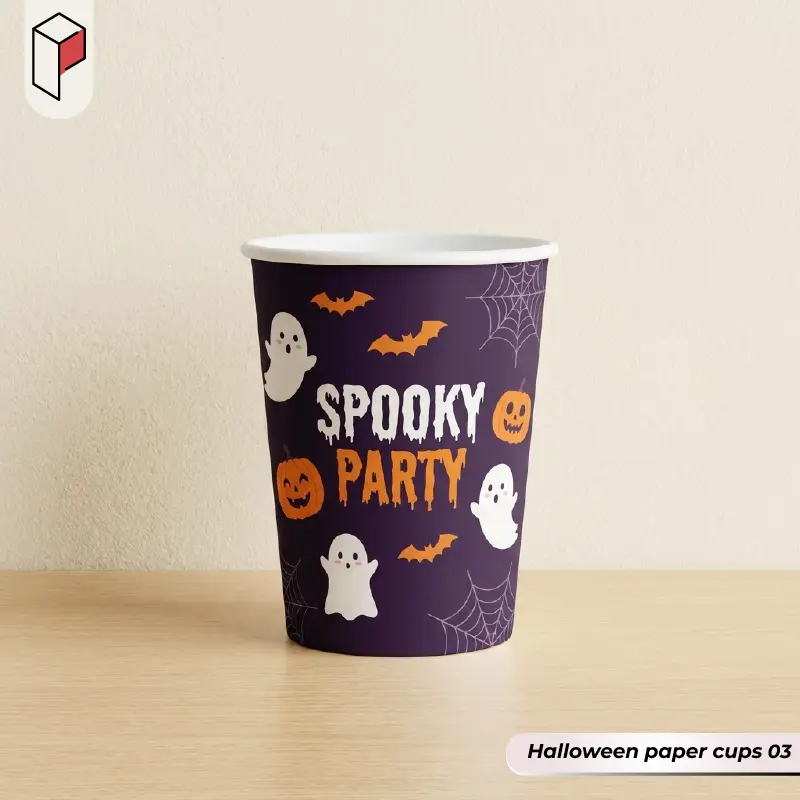 Printed Halloween paper cups 03